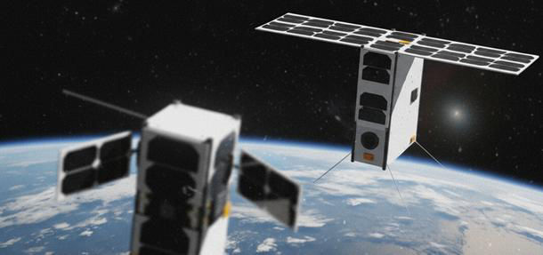 [광주=뉴시스] 조선대학교가 개발할 예정인 광주 인공지능 모빌리티 위성(GAIMSat-1) 모형도. photo@newsis.com *재판매 및 DB 금지