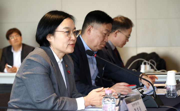 [서울=뉴시스] 한성숙 중소벤처기업부 장관. (사진=중소기업중앙회 제공) 2025.12.04. photo@newsis.com *재판매 및 DB 금지