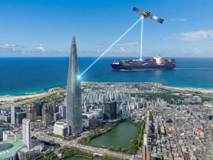 [서울=뉴시스] KT SAT(KT 샛)은 스타링크 서비스 출시와 함께 국내 저궤도 통신 시대를 열었다고 4일 밝혔다. 대한민국의 스타링크 1호 고객은 SM그룹의 선박관리 전문기업 케이엘씨에스엠(KLCSM)과 부동산 전문기업 롯데물산이다. (사진=KT SAT 제공) *재판매 및 DB 금지