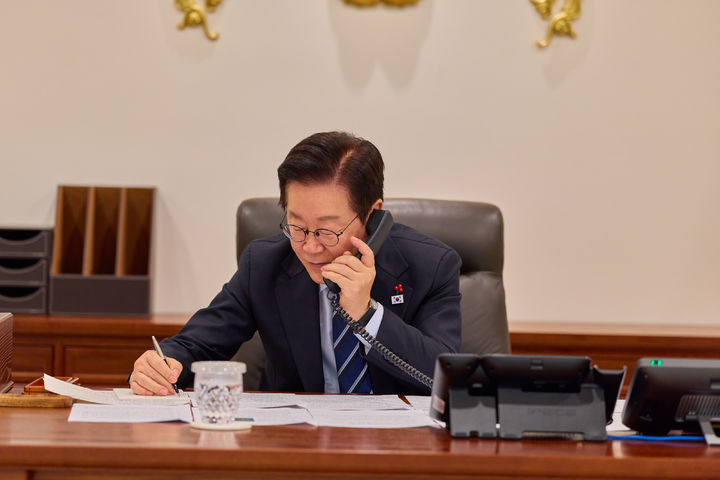 李대통령, 카타르 국왕과 취임 후 두 번째 통화…"협력 확대 기대"