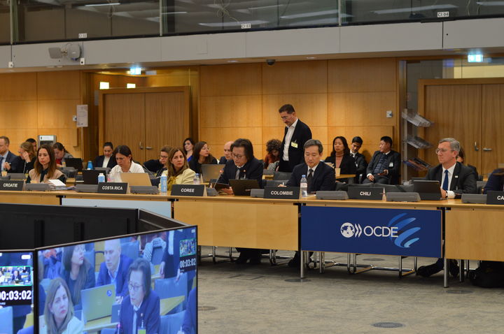 [세종=뉴시스] 공정거래위원회는 5일 주병기 공정위원장이 OECD 경쟁위원회 정기회의에서 의장단 부의장으로 선출되는 성과를 거뒀다고 밝혔다. (사진=공정위 제공) 2025.12.05. photo@newsis.com *재판매 및 DB 금지