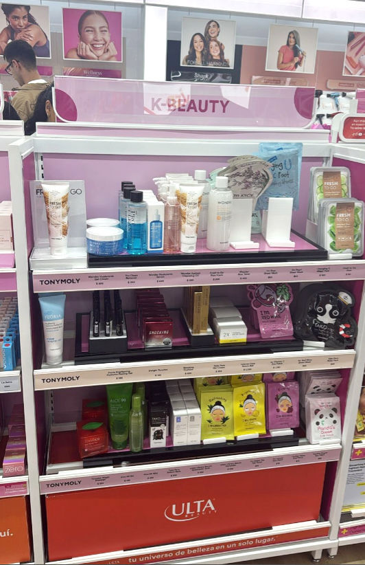 울타뷰티 멕시코 1호점 내 토니모리 매대.(사진=토니모리 제공) *재판매 및 DB 금지