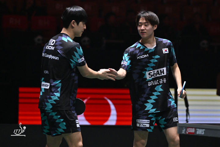 [서울=뉴시스] 한국 탁구, 2025 국제탁구연맹(ITTF) 혼성단체 월드컵 4강 진출. (사진=ITTF 제공) *재판매 및 DB 금지