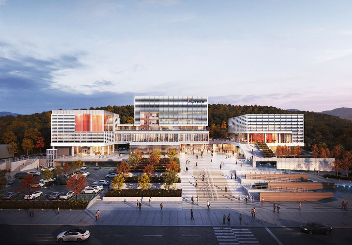 [무안=뉴시스]무안군 신청사 공모 당선작 투시도. (사진=무안군 제공) 2025.12.08. photo@newsis.com *재판매 및 DB 금지