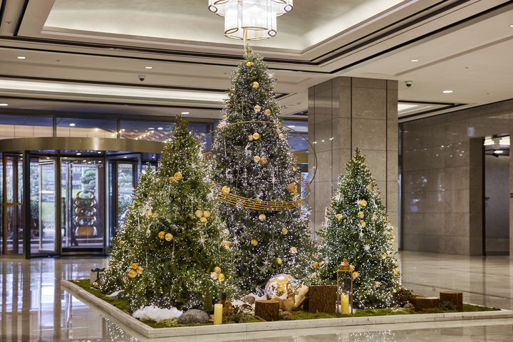 [부산=뉴시스] 부산 부산진구 롯데호텔 로비에 크리스마스 트리가 설치돼 있다. (사진=롯데호텔 제공) 2025.12.08. photo@newsis.com   *재판매 및 DB 금지