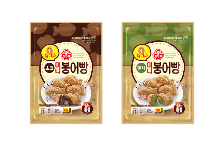 [서울=뉴시스] 오뚜기가 붕어빵을 추로스 감성으로 재해석한 신제품 '츄러스 미니붕어빵 2종(초코·말차)'을 출시했다고 9일 밝혔다. (사진=오뚜기 제공) 2025.12.09. photo@newsis.com *재판매 및 DB 금지
