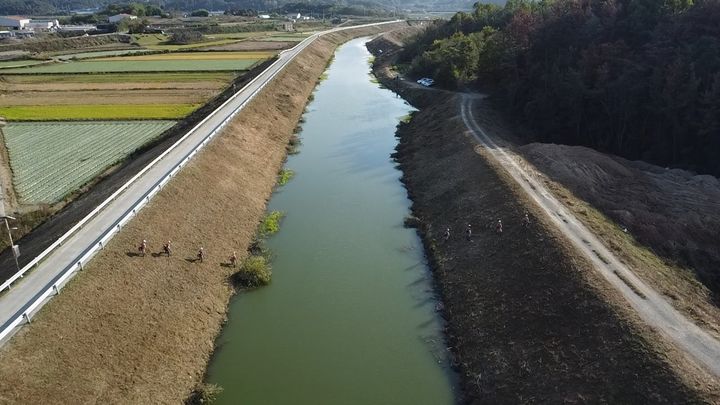 [창녕=뉴시스] 창녕천 하천제방 정비 전경. (사진= 창녕군 제공) 2025.12.09. photo@newsis.com *재판매 및 DB 금지