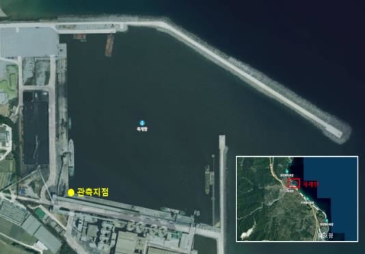 [동해=뉴시스] 강릉 옥계항 장기조석관측 위치도.(사진=동해해양조사사무소 제공)photo@newsis.com *재판매 및 DB 금지