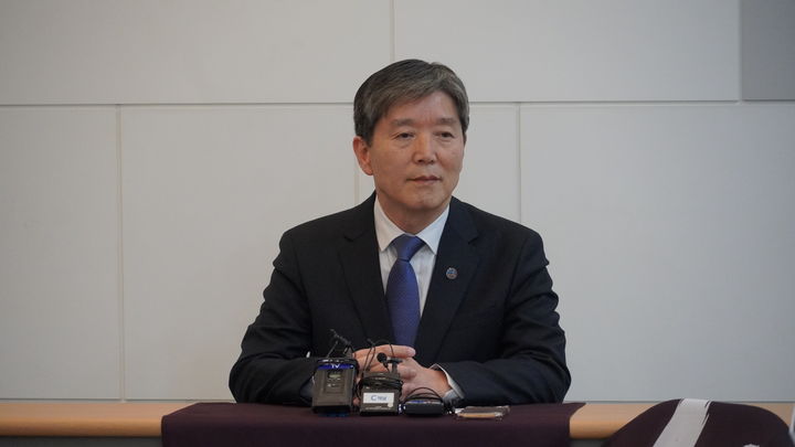 [서울=뉴시스] 9일 한국기독교회관에서 열린 박승렬 한국기독교교회협의회(NCCK) 신임 총무 기자간담회 (사진= 한국기독교교회협의회 제공) 2025.12.09. photo@newsis.com *재판매 및 DB 금지