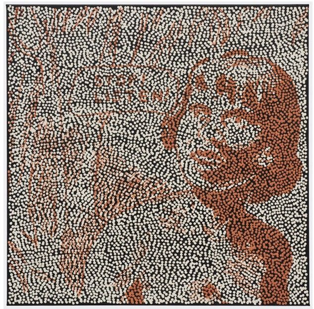 다니엘 보이드 〈Untitled (BCJCVET)〉 2025 Oil, acrylic and archival glue on paper mounted to canvas 80 x 80 cm Courtesy of the artist and Kukje Gallery 사진: Joshua Morris 이미지 제공: 국제갤러리 *재판매 및 DB 금지