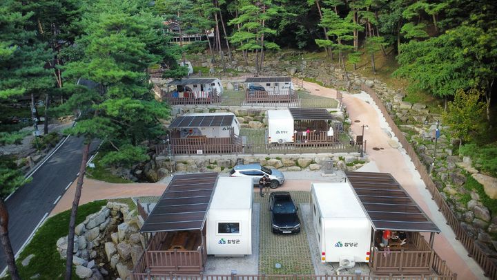 [함양=뉴시스] 함양군 대봉산자연휴양림(카라반)전경 (사진=함양군 제공) 2025. 12. 10. photo@newsis.com *재판매 및 DB 금지