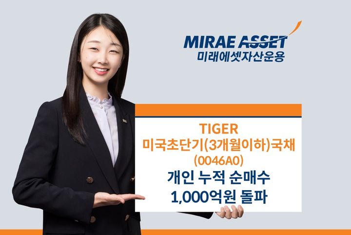 미래에셋, '미국초단기(3개월이하)국채 ETF' 개인 순매수 1000억 넘어