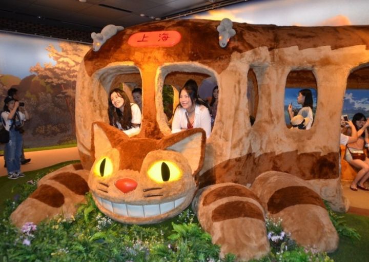 [뉴시스] 2018년도 중국 상하이서 처음 개최된 지브리 전시회 현장 모습.  (사진 = 마이니치신문 캡처) *재판매 및 DB 금지