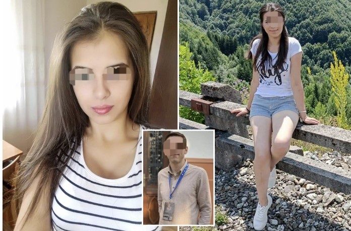 [서울=뉴시스]휴대폰 비밀번호를 알려주지 않았다고 연인 안드레아 모레가(좌우 양쪽)을 무참히 살해한 루마니아의 의대생 미렐 드라고미르(가운데)의 모습. (사진출처: 더선 캡처) 2025.12.10.