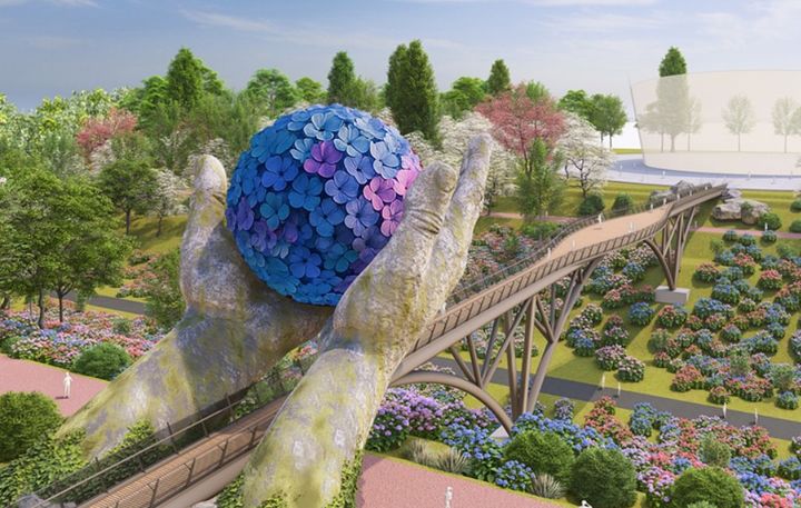 [울산=뉴시스] 울산 남구 고래문화마을 일원에 건립 예정인 공중 보행교 '고래등길' 조감도. (사진=울산 남구 제공) photo@newsis.com *재판매 및 DB 금지