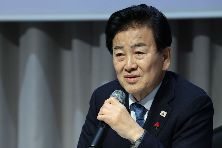 정동영 통일부 장관이 10일 오후 경기도 고양 소노캄에서 열린 출입기자 간담회에서 발언 중인 모습. (사진=통일부 제공) 2025.12.11. *재판매 및 DB 금지