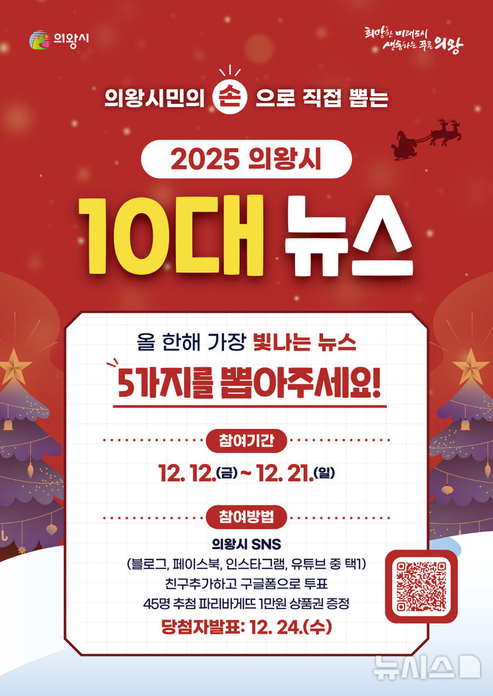 [의왕=뉴시스] 경기 의왕시 올해 10대 뉴스 안내문. (사진=의왕시 제공) 2025.12.11. photo@newsis.com