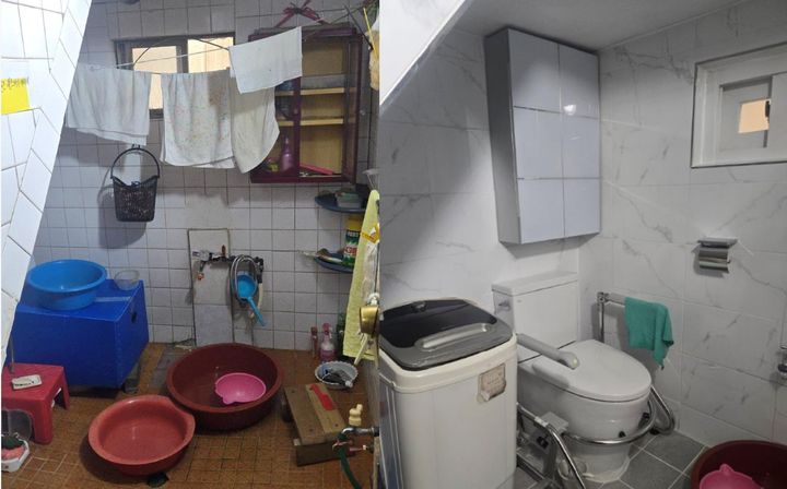 [청주=뉴시스] 주거환경 개선 전(왼쪽), 후. photo@newsis.com *재판매 및 DB 금지