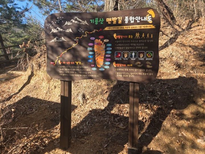 [인제=뉴시스} 11일 인제군(군수 최상기)은 오는 12일 인제읍 기룡산 일원에 조성한 ‘기룡산 맨발길’ 사업을 완료한다고 밝혔다. 인제군 제공. *재판매 및 DB 금지