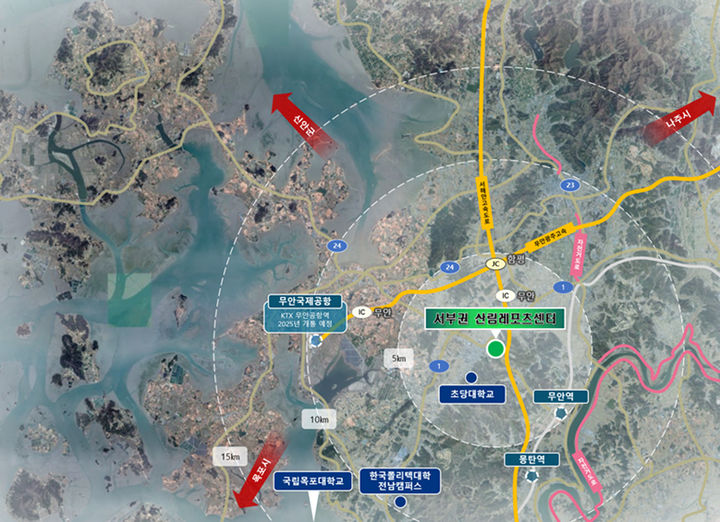[무안=뉴시스]공립 산림레포츠센터 위치도. (사진=전남도 제공) 2025.12.12. photo@newsis.com *재판매 및 DB 금지