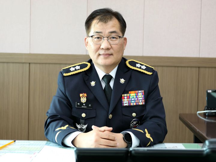 [목포=뉴시스]백학선 서해지방해양경찰청장. *재판매 및 DB 금지