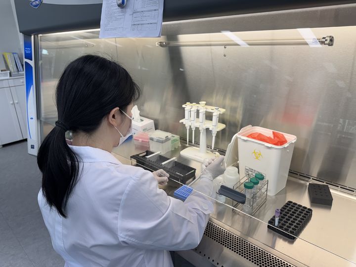 [무안=뉴시스] 전남보건환경연구원, 쯔쯔가무시증 검사 장면. (자료사진 = 전남보건환경연구원 제공). 2025.12.14. photo@newsis.com *재판매 및 DB 금지