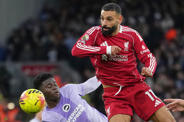 [리버풀=AP/뉴시스] 잉글랜드 프로축구 프리미어리그(EPL) 리버풀의 모하메드 살라. 2025.12.13.