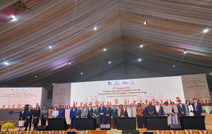 [서울=뉴시스] '제20차 유네스코 무형유산보호협약 정부간위원회(정부간위원회)'가 인도 뉴델리에서 개최된 모습 (사진=국가유산청 제공) 2025.12.15. photo@newsis.com *재판매 및 DB 금지 *재판매 및 DB 금지