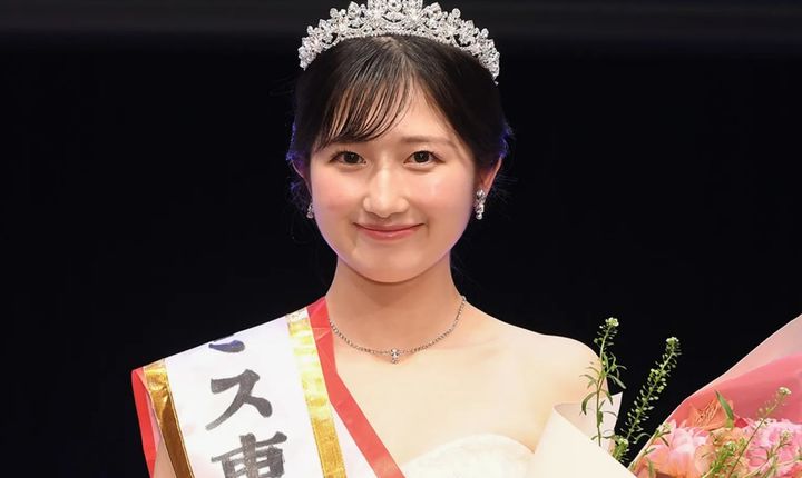 [뉴시스] 일본 '미스 도쿄대 콘테스트 2025'에서 그랑프리를 차지한 대학원 1학년생 스가 아리사양. (사진=모델프레스) 2025.12.15 *재판매 및 DB 금지