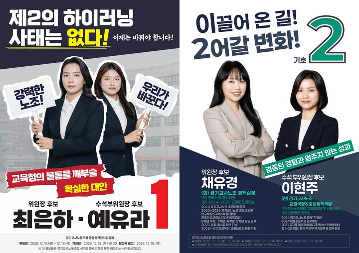 [수원=뉴시스] 선거 홍보물. (사진=경기교사노조 제공) 2025.12.15. photo@newsis.com *재판매 및 DB 금지