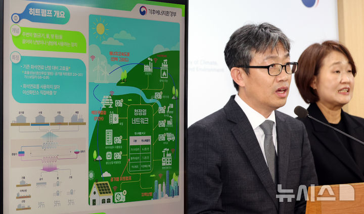 [세종=뉴시스] 강종민 기자 = 권병철 기후에너지환경부 열산업혁신과장이 지난 15일 세종시 정부세종청사에서 열에너지 탈탄소화의 핵심 히트펌프 보급 활성화 방안을 설명하고 있다. 2025.12.16. ppkjm@newsis.com