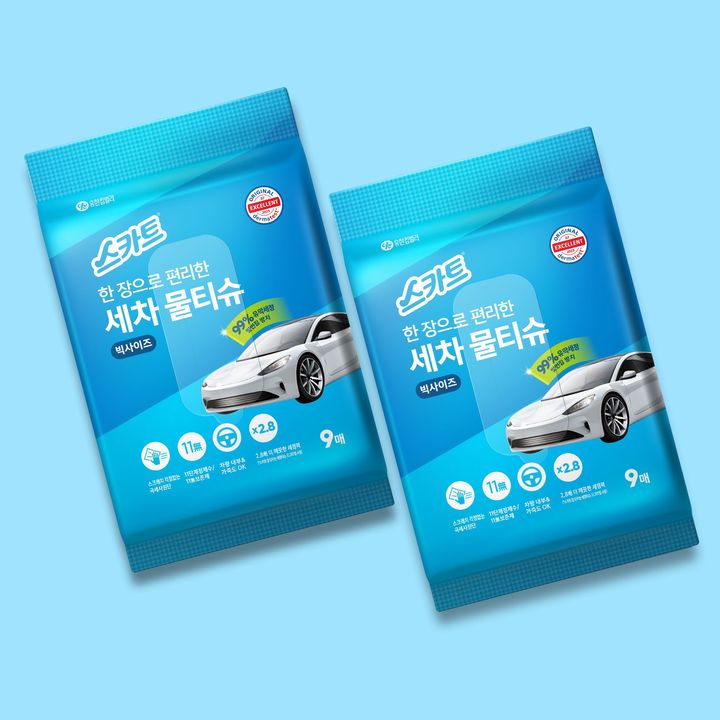 [서울=뉴시스] 한 장으로 편리한 세차물티슈(스카트 세차물티슈) (사진=유한킴벌리 제공) 2025.12.16. photo@newsis.com *재판매 및 DB 금지