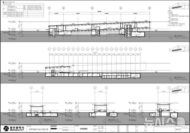 [광주=뉴시스]이영주 기자 = 광주대표도서관 구조단면도. (사진 = 독자 제공) photo@newsis.com