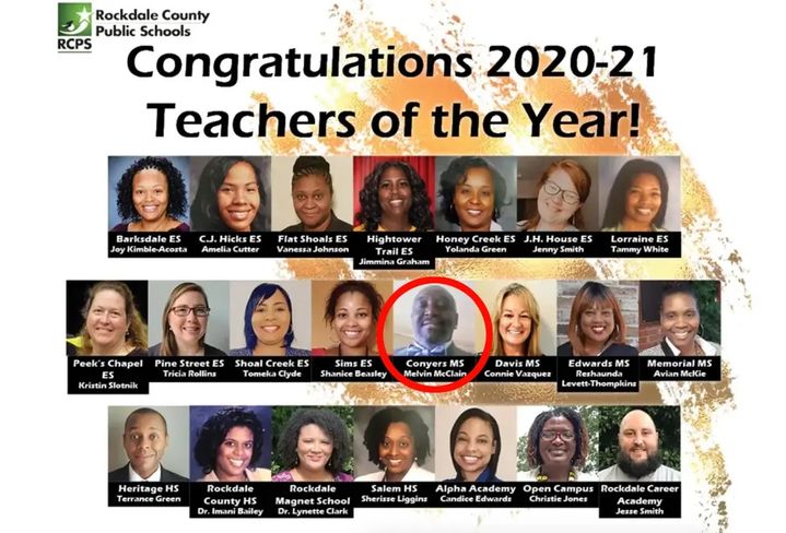 [서울=뉴시스] 학생을 수차례 폭행한 혐의를 받는 멜빈 맥클레인은 지난 2021년 ‘올해의 교사’로 선정된 바 있다. (출처: 뉴욕포스트)