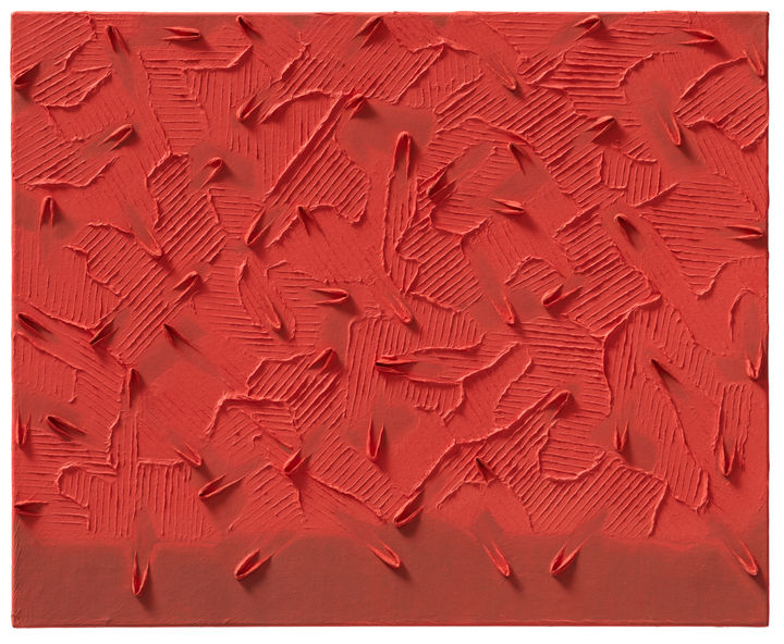 박서보(1931–2023) 〈Écriture No. 940106〉 1994 Mixed media with Korean hanji paper on canvas 53 x 65.3 cm Courtesy of Park Seo-Bo Foundation and Kukje Gallery © PARKSEOBO FOUNDATION 사진: 박서보재단 이미지 제공: 국제갤러리 *재판매 및 DB 금지