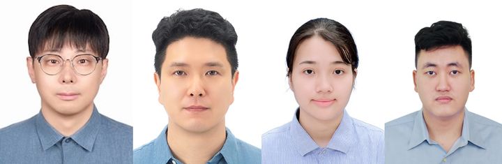 [울산=뉴시스] 구미현 기자 =UNIST 연구진. 사진 좌측부터 UNIST 김태환 교수, POSTECH 고성안 교수, UNIST 투 프엉 응우옌(Thu Phuong Nguyen) 연구원, POSTECH 득 엠 응우옌(Duc M.Nguyen) 연구원 photo@newsis.com *재판매 및 DB 금지