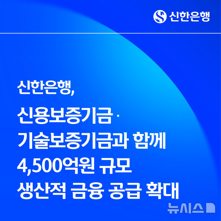 [서울=뉴시스]신한은행은 17일 신용보증기금(신보)·기술보증기금(기보)과 4500억원 규모의 생산적 금융 공급에 나선다고 밝혔다. (사진=신한은행 제공). 2025.12.17. photo@newsis.com 