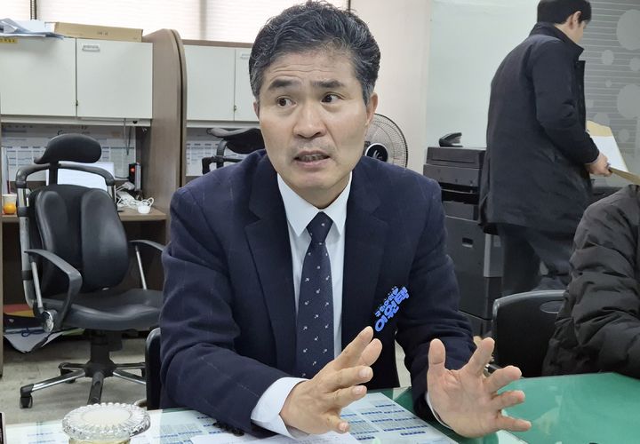 군산시청 기자실 찾은 민주당 이원택 의원 *재판매 및 DB 금지