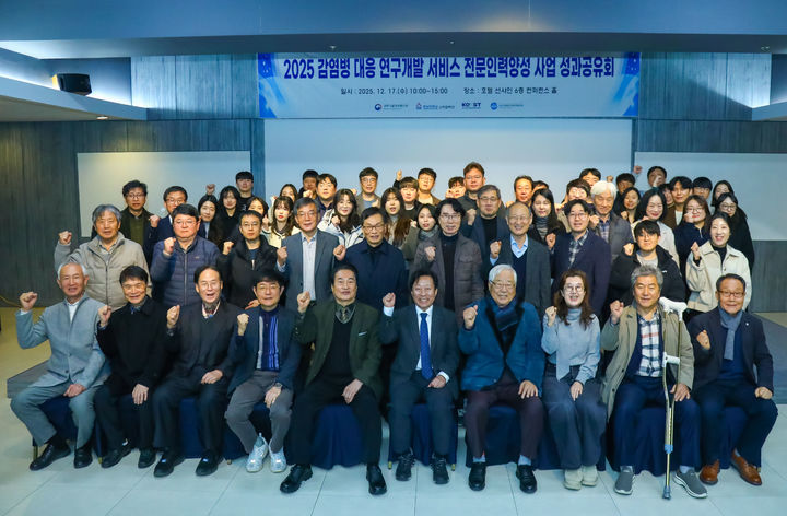 [대전=뉴시스] 한남대 '감염병 대응 연구개발 서비스 전문인력 양성사업단' 성과공유회 기념촬영. (사진=한남대 제공) 2025.12.17. photo@newsis.com *재판매 및 DB 금지