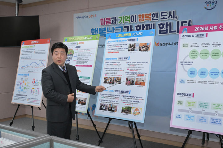 [울산=뉴시스] 박수지 기자 = 울산 남구보건소장이 17일 남구청에서 정례브리핑을 진행 중이다. (사진=남구 제공) 2025.12.17. photo@newsis.com *재판매 및 DB 금지