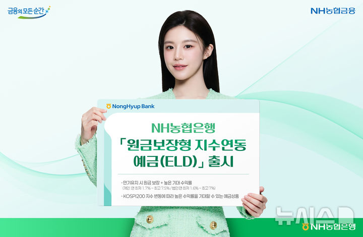 [서울=뉴시스]NH농협은행은 원금과 최소 약정 이자를 보장받으면서 높은 추가 수익률을 기대할 수 있는 '지수연동예금(ELD) 25-9호'를 출시한다고 18일 밝혔다. (사진=농협은행 제공). 2025.12.18. photo@newsis.com 