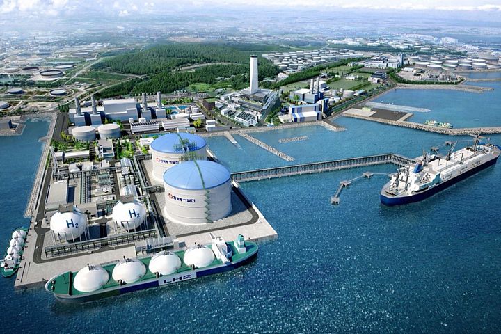 [울산=뉴시스] 울산 청정연료 인수기지 및 울산 그린1복합 조감도. (사진=한국동서발전 제공) 2025.1218. photo@newsis.com *재판매 및 DB 금지