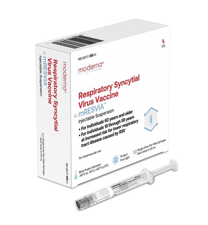 [서울=뉴시스] 모더나코리아는 호흡기세포융합바이러스(RSV) mRNA 백신 '엠레스비아프리필드시린지'가 식품의약품안전처로부터 허가를 받았다고 19일 밝혔다. (사진=모더나코리아 제공) 2025.12.19. photo@newsis.com *재판매 및 DB 금지