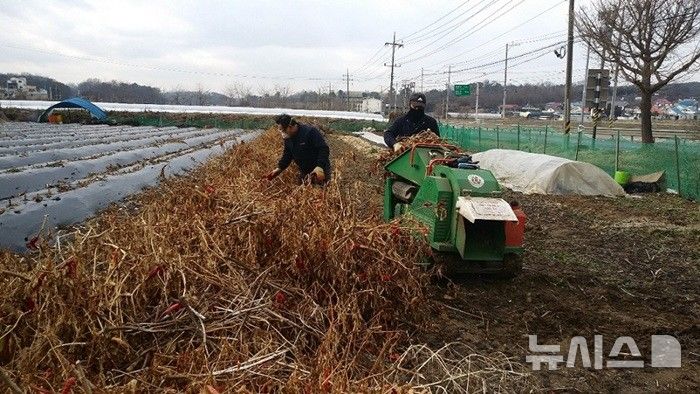 [파주=뉴시스] 영농부산물 파쇄지원단 운영. (사진=파주시 제공) 2025.12.20 photo@newsis.com