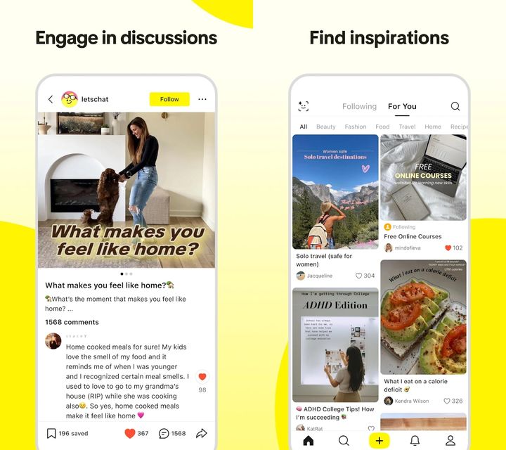 [서울=뉴시스] 틱톡 운영사 바이트댄스가 출시한 또 다른 소셜네트워크서비스(SNS) '레몬8' (사진=바이트댄스) *재판매 및 DB 금지