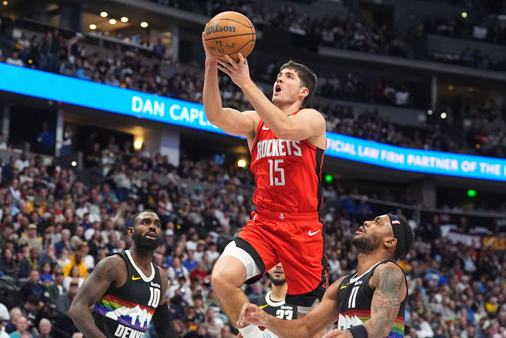 [덴버=AP/뉴시스] 미국프로농구(NBA) 휴스턴 로키츠의 리드 셰퍼드. 2025.12.21