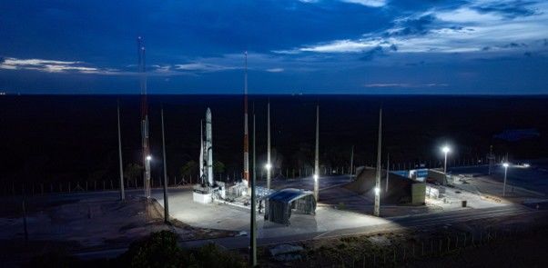 [서울=뉴시스] 20일(현지 시간) 브라질 알칸타라 우주센터의 이노스페이스 '한빛-나노' 발사체 전경. (사진=이노스페이스 제공) 2025.12.21. photo@newsis.com *재판매 및 DB 금지