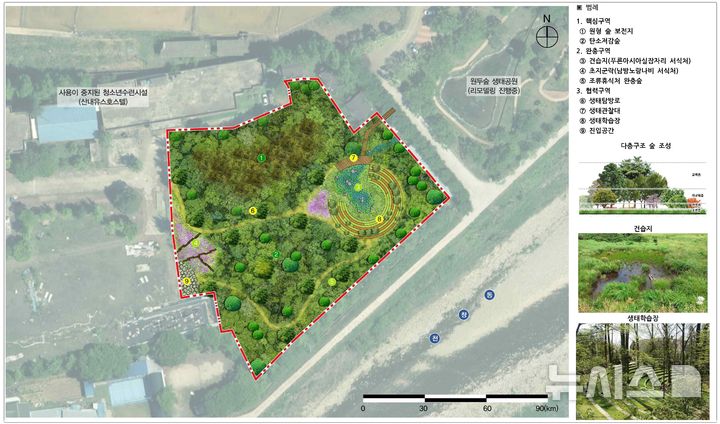 경주시 산내면 외칠리 생태복원사업 기본계획도