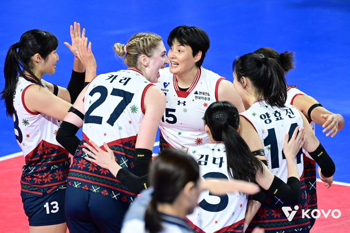 여자 프로배구 현대건설. (사진=KOVO 제공). 2025.12.21. *재판매 및 DB 금지