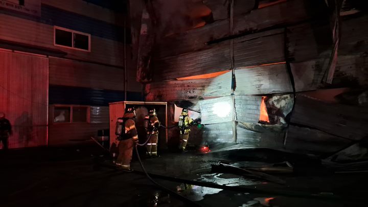 경산 파이프 가공 공장 화재 (사진=경북소방본부 제공) *재판매 및 DB 금지
